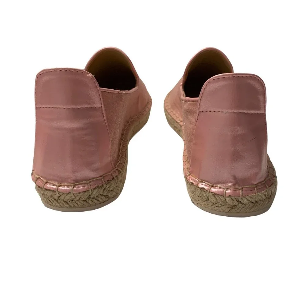 NIB Charlie Paige Pink Sequin Palm Tree Espadrille Size 9 Beach Vacation… - Picture 3 of 7